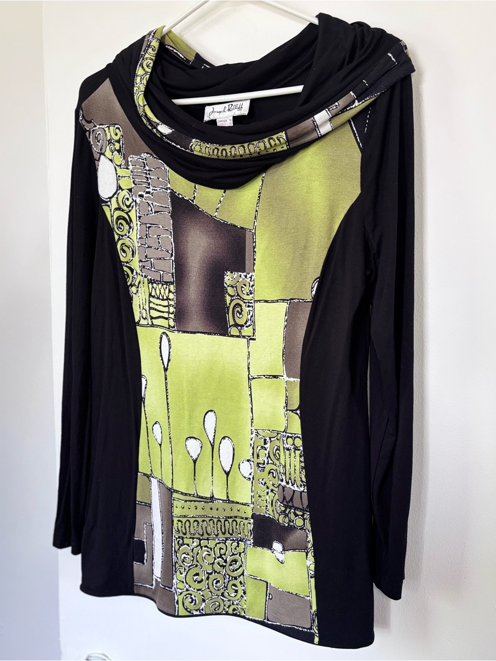 Joseph Ribkoff Artistic Cowl Neck Top Size 10 - Picture 3 of 6